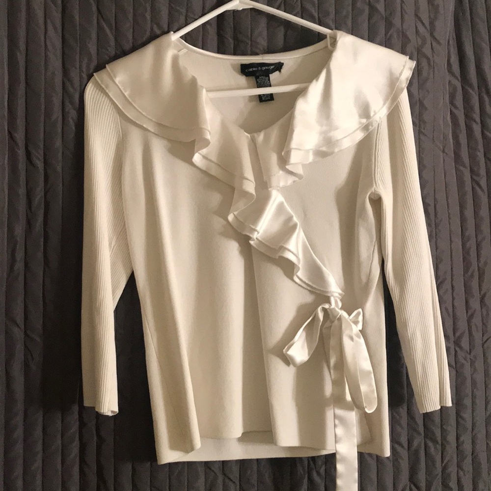 White satin blouse
